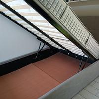 Letto 1 piazza e mezza con contenitore e materasso