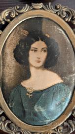 Quadretti vintage con cornice in bronzo