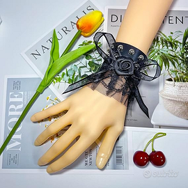 Braccialetti pizzo nero - 2pz