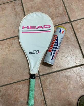 Racchetta da tennis + tubo con palle