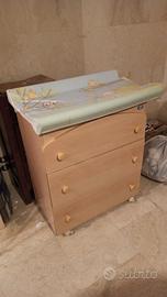 Cassettiera con fasciatoio