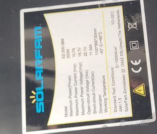 Pannelli fotovoltaici  200W 12v