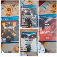 giochi ps4 KILLZONE CALL OF DUTY DRIVECLUB
