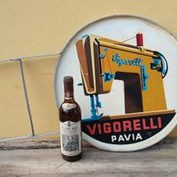 insegna smaltata VIGORELLI anni 50 Dipinta a mano