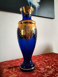 vaso Murano class blù oro cm 44 euro 30