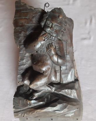 frammento scultoreo in legno 