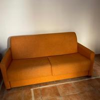 Divano letto 3 posti in tessuto
