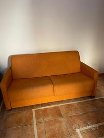 Divano letto 3 posti in tessuto