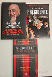 set 3 libri berlusconi galliani milanello