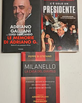 set 3 libri berlusconi galliani milanello