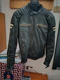 Giubbotto moto di pelle 