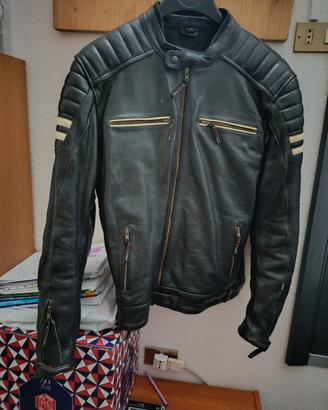 Giubbotto moto di pelle 