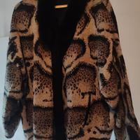 cappotto in lana con collo pelliccia