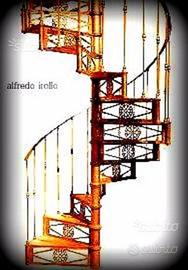 Scala a chiocciola tipo barocca in ghisa