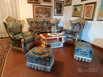 SALOTTO COMPLETO IN STILE BAROCCO SICILIANO