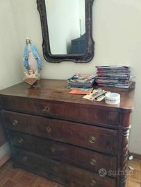 Comò cassettone metà 800 in noce