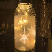 Lanterna Natalizia in vetro a pile