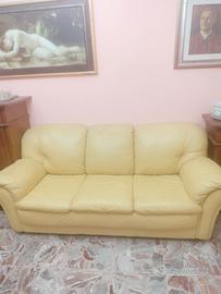 Divano in pelle 3 posti