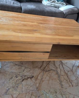Tavolino legno massello scandinavo 120x70