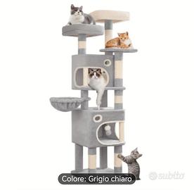 Albero per Gatti 159cm | 8 Posti Graffi, 3 Piattaf