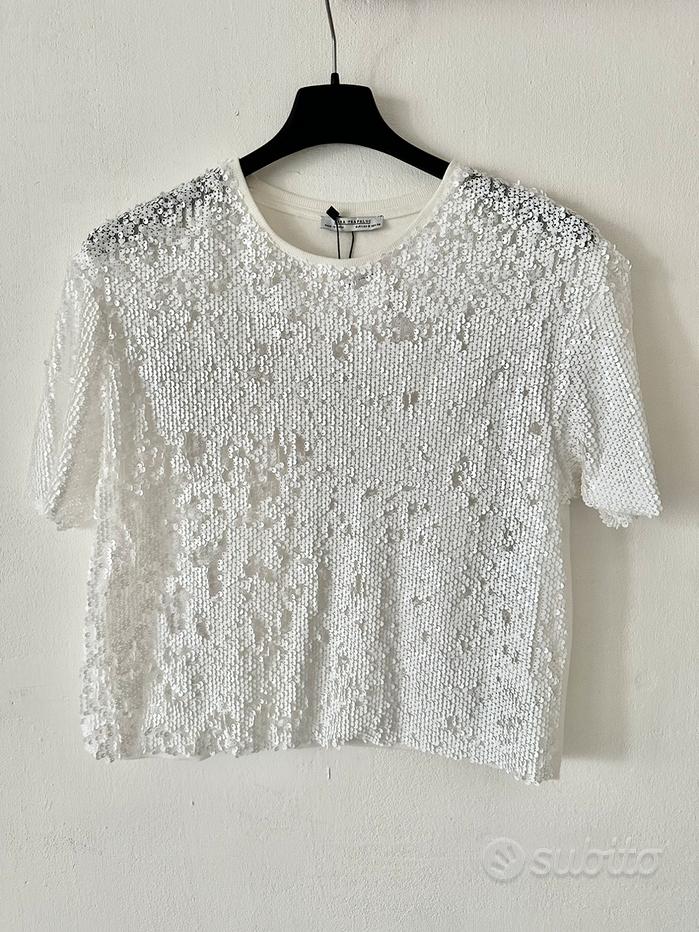 Maglia paillettes zara on sale