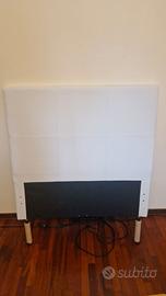 Testiera Letto singolo in ecopelle bianca nuova