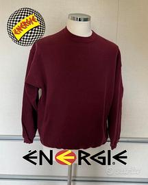 Energie felpa vintage bordeaux 100% cotone un mito