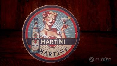 Martini insegna pubblicitaria in metallo 