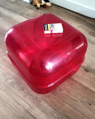 Magis cubo contenitore, sgabello con ruote