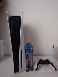 Ps5 con Dualsense mai usato e 3 giochi