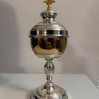 Antica pisside coppa in argento