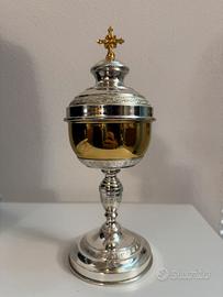 Antica pisside coppa in argento