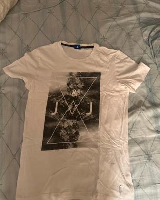 T-shirt Jack & Jones Bianca con Stampa Grafica