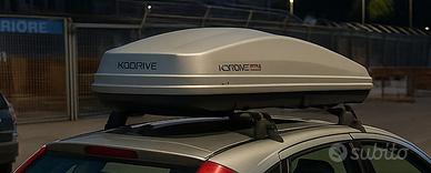 Box grande ed universale, portapacchi auto x barre