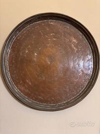 vassoio in rame martellato vintage / antico