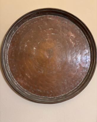 vassoio in rame martellato vintage / antico