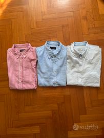 3 camicie uomo maniche corte estive L seersucker