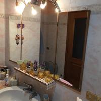 Mobile granito rosa bagno + specchio con luci