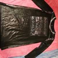 Vestito Nero Lucido Maniche Lunghe Venti6