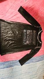 Vestito Nero Lucido Maniche Lunghe Venti6