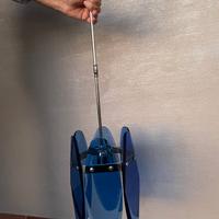 Lampadario design vetro blu vintage anni 70