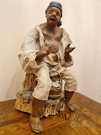 Figura presepe napoletano-Venditore di vongole