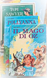 narrativa ragazzi Tom Sawyer-Pollyanna-Mago di Oz