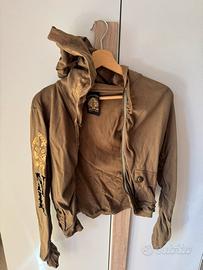 Felpa corta con cappuccio donna