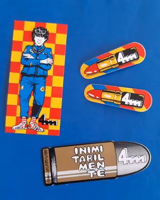 Adesivi stickers pubblicitari 4m vintage anni '80