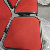 Sedie ufficio imbottite rivestire c/tessuto rosso