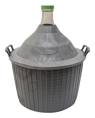 Damigiana vetro 54 litri cesta legno / plastica