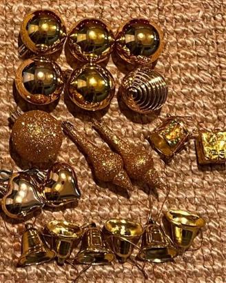 Set Palline oro Albero di Natale