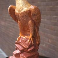 aquila di gesso dipinta a mano 