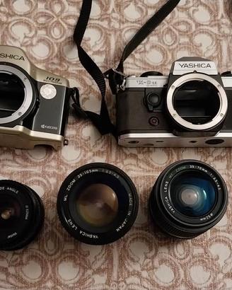 Macchine fotografiche, obiettivi e flash